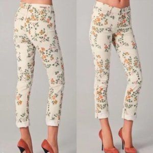 Citizens of Humanity floral roll-up jeans, size 26